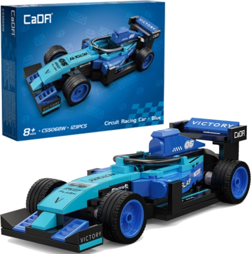 CaDA building set racing car Circuit Racing Car Blue 123 pieces