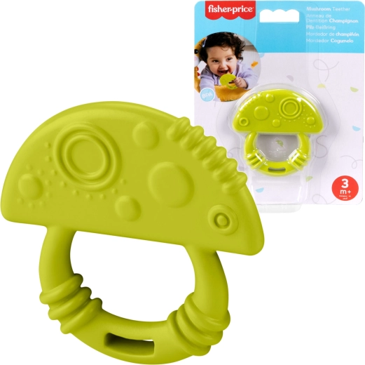 Zelena dječja grickalica u obliku gljivice – mekana i teksturirana FISHER-PRICE