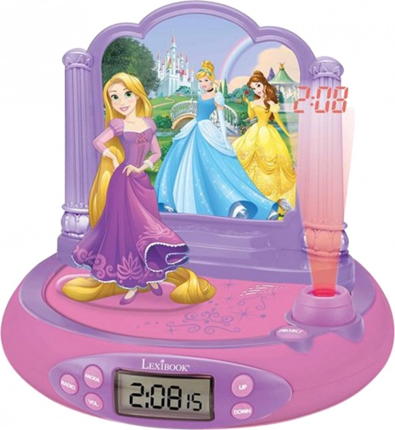 3D budilica s projektorom Disney Princeze