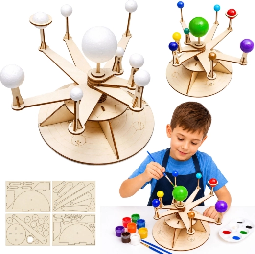 Drveni model Sunčevog sustava – DIY edukativni set