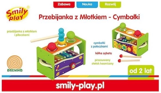Smilp Wooden Hammering Toy with Mallet and Xylophone