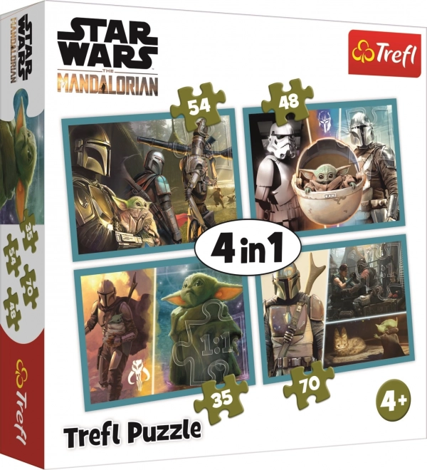 Puzzle 4u1 MANDALORIAN i njegov svijet (35–70 dijelova) TREFL