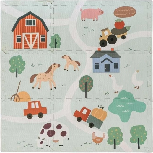 FreeOn Free2Play foam play mat puzzle farm 9 pieces
