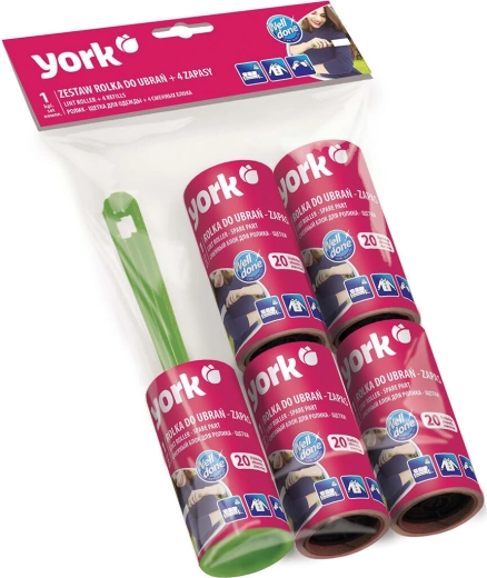 Čistač valjak za odjeću 20 listića + 4 zamjenska valjka, mješavina boja