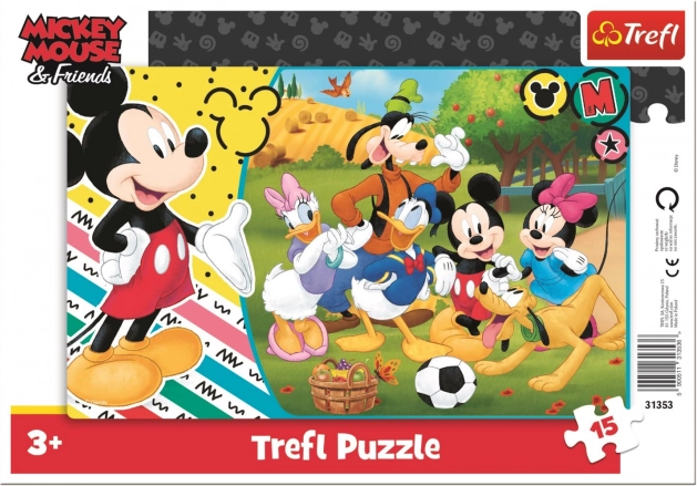Puzzle TREFL Mickey Mouse na selu 15 dijelova