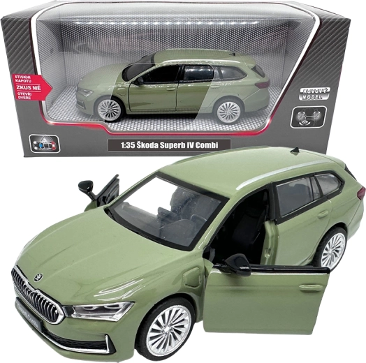Metalni model Škoda Superb IV Combi 1:35 zeleni