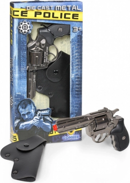 Policijski metalni revolver s futrolom Gonher