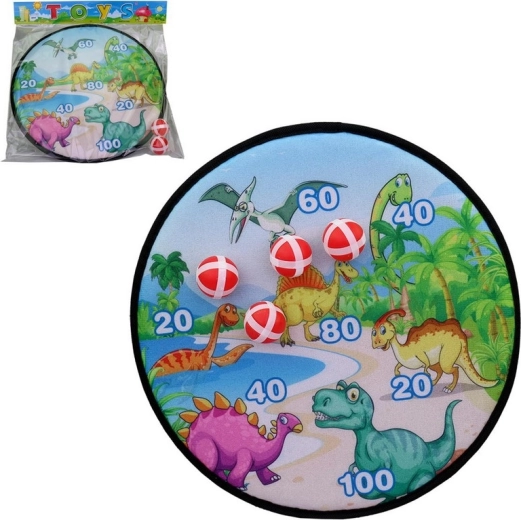 meta s dinosaurima i loptice na čičak 36 × 36 cm