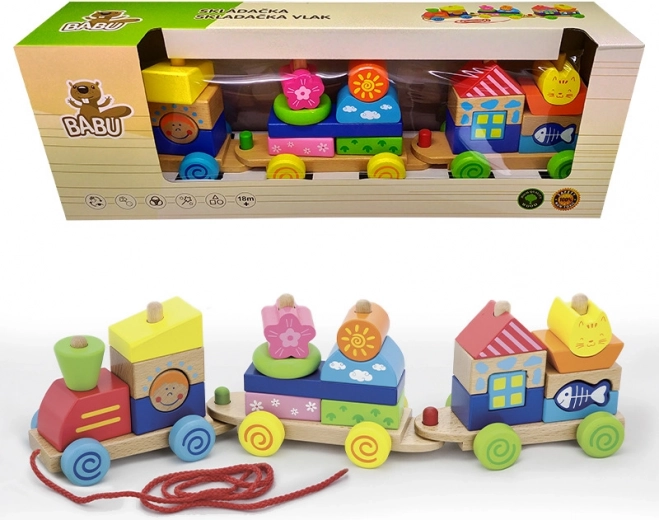 Sklopivi drveni vlak za djecu
