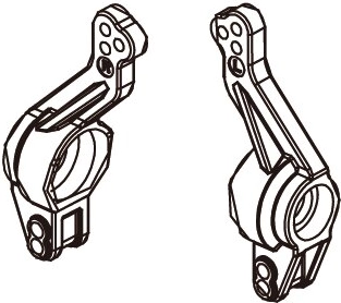 Rear steering arm for Vo-Mj-Ti-Ho-In - 2 pieces