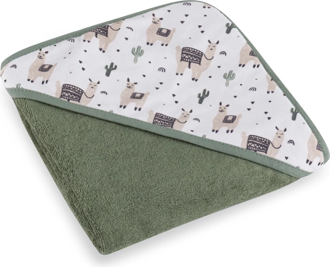 Petite&Mars bamboo hooded towel Loulou Lama Vibes 100 × 100 cm