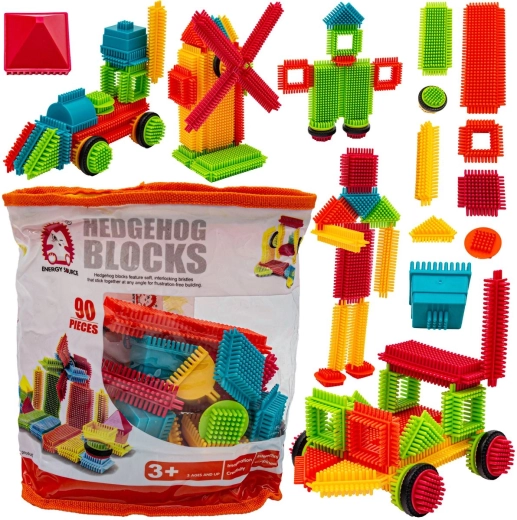Construction bristle blocks (hedgehogs) 90 pieces