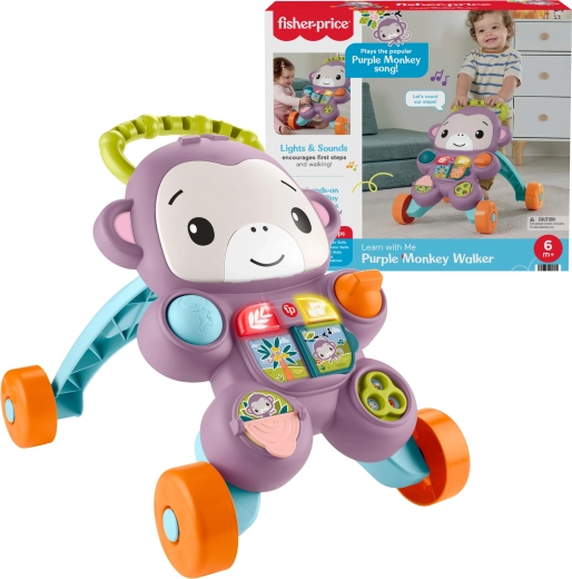 Fisher-Price interaktivna hodalica s ljubičastom majmunicom