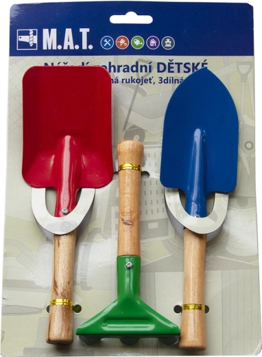 Dječji set vrtnog alata s drvenom drškom, 3 dijela