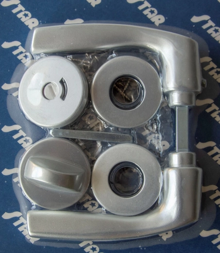 Vrata rozetna kvaka MONET WC, srebrni eloksal