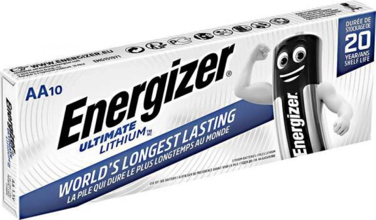 Energizer Ultimate Lithium AA olovne baterije, 10 kom
