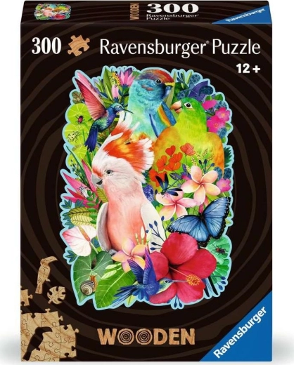 RAVENSBURGER drvene obrisne puzzle Prekrasne ptice 300 dijelova