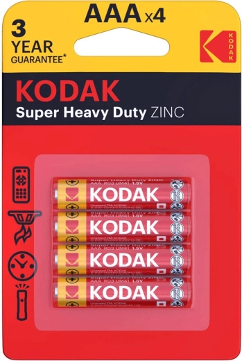 Kodak Heavy Duty cink-ugljična baterija AAA (mikrotanka) 1,5 V – pakiranje 4 kom