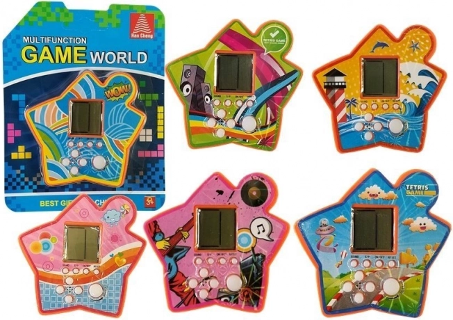 Džepna elektronička igra Tetris u obliku zvijezde – narančasta