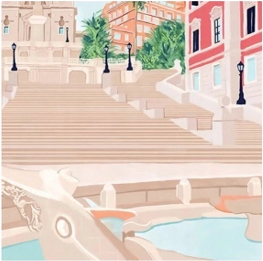 Dijamantno slikanje Španjolske stube 30 × 40 cm NORIMPEX