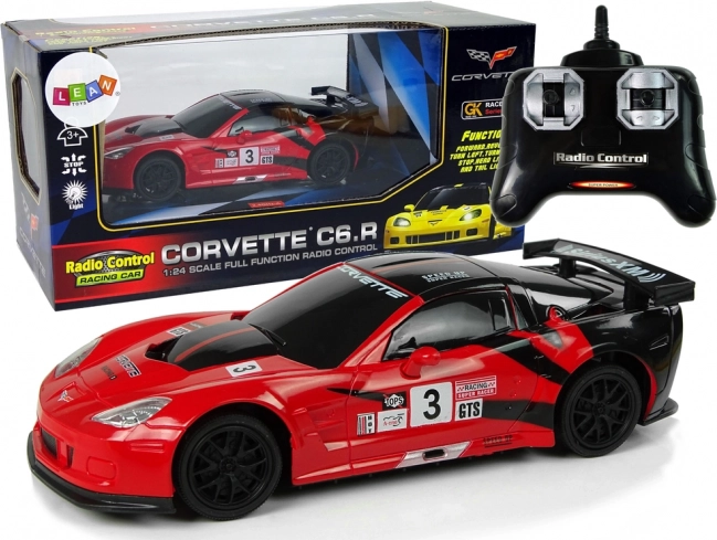 Sportski auto R/C 1:24 Corvette C6.R crvena s osvjetljenjem