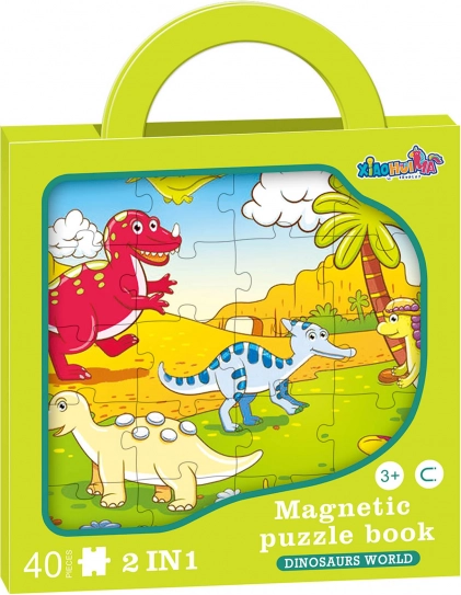 Magnetična slagalica dinosauri 2-u-1 – 40 dijelova