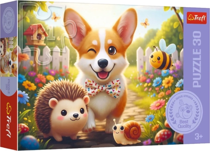 Puzzle od 30 dijelova – Dan s corgijem – Trefl