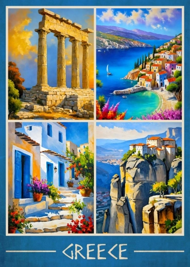 Enjoy puzzle Grčki vidici 1000 dijelova