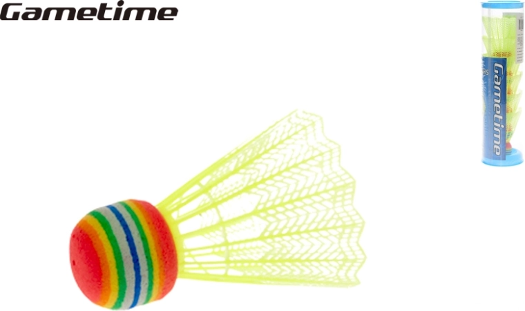 Badminton loptice Gametime žute – 6 kom u tubi