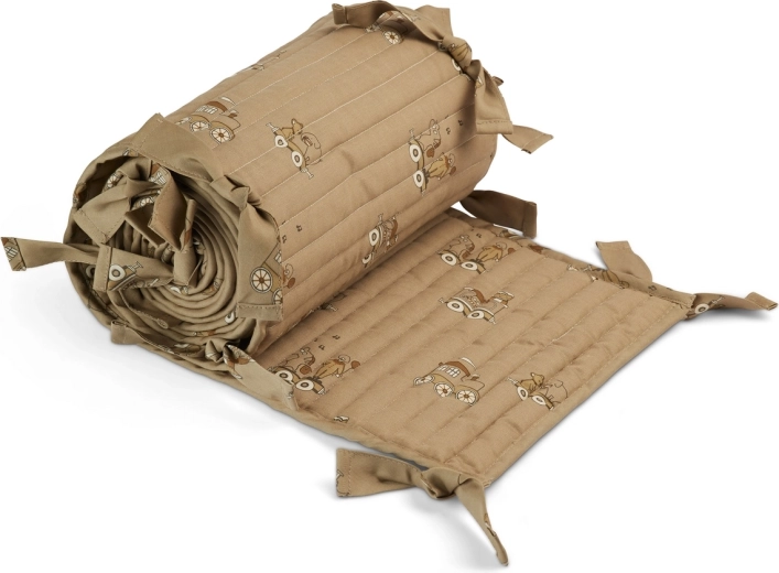 NuuRoo Sofia quilted crib bumper Carnival train