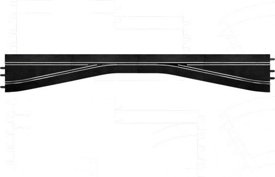 Left lane narrowing for CARRERA Digital 132/124