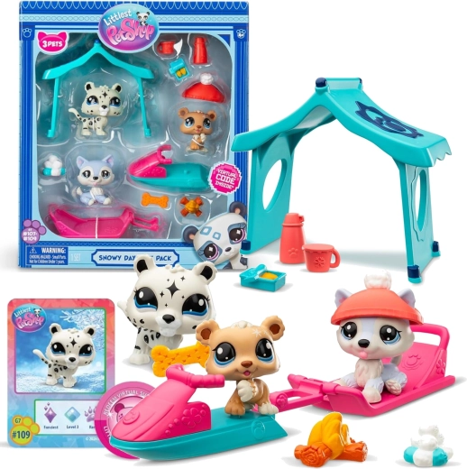 Littlest Pet Shop Snowy Day Play Pack – set figurica i dodataka