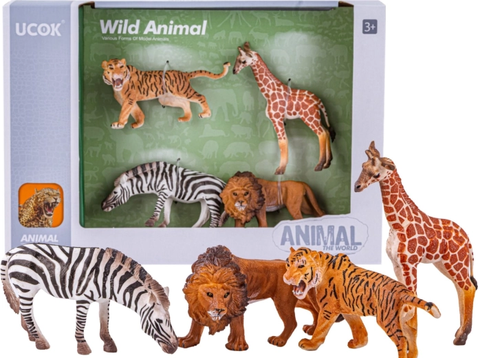 Set figurica divljih životinja za safari (lav, tigar, zebra, žirafa)