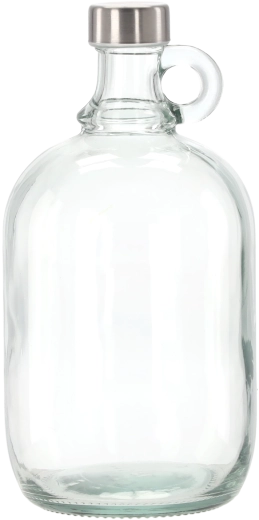 Stakleni galon s uškom 2 l s metalnim navojnim zatvaračem