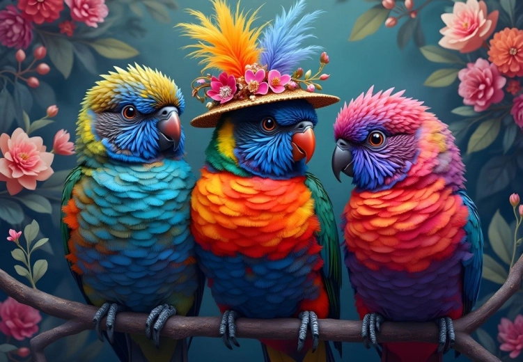 Bluebird puzzle Dugine papige 1000 dijelova