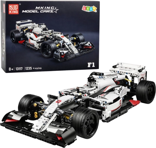 Konstrukcijski set trkaći automobil F1 bijelo-crveni