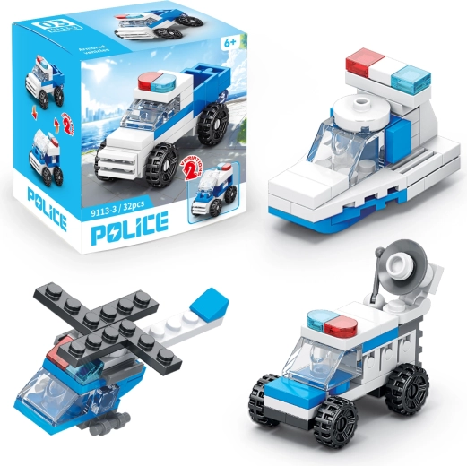 Policijski građevinski set 10 u 1 - 1 komad
