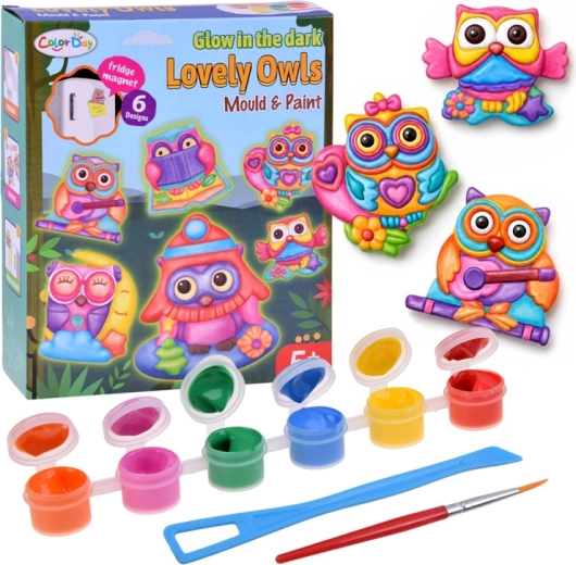 Kreativni set za izradu svjetlećih magneta s motivom sova DIY