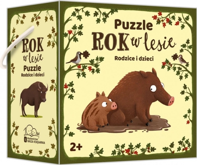 Godina u šumi: roditelji i djeca – dječje puzzle 20 dijelova
