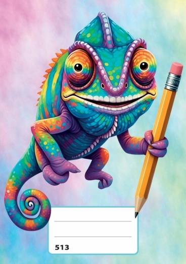Bilježnica A5 na crte Chameleon - 1 komad