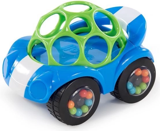 Oball zvečkasto autić Rattle & Roll plavi 3 mj+
