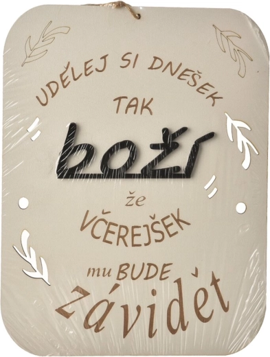 Drvena motivacijska ploča „Učini današnji dan“ 21 × 27 cm