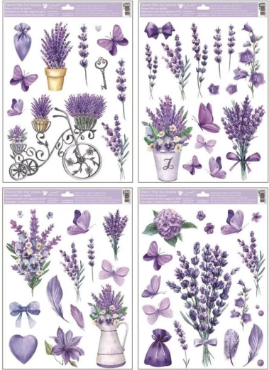 Prozorske folije lavanda s glitterima 30 x 42 cm