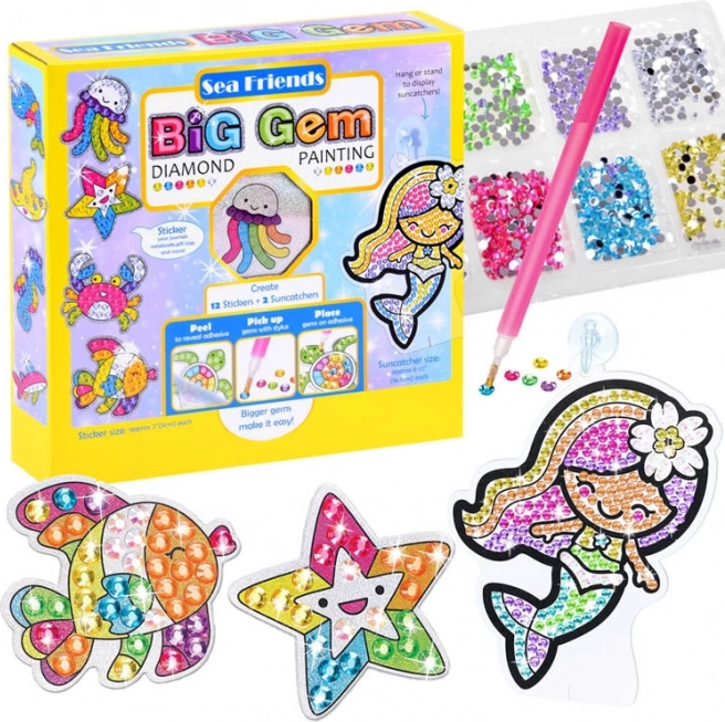 Dijamantno slikanje Sea Friends – kreativni set s morskim motivima