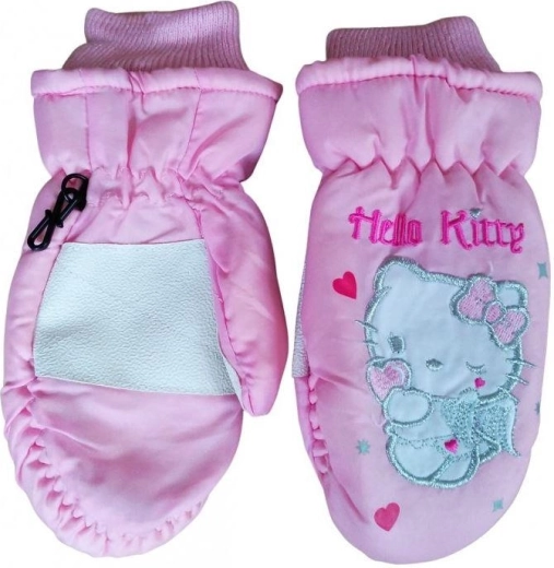 Skijaške rukavice Hello Kitty ružičaste, vodonepropusne, podstavljene - 1 kom