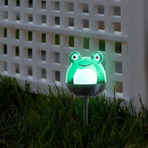 Solar LED Frog Lamp with Cool White Light - 1 Piece