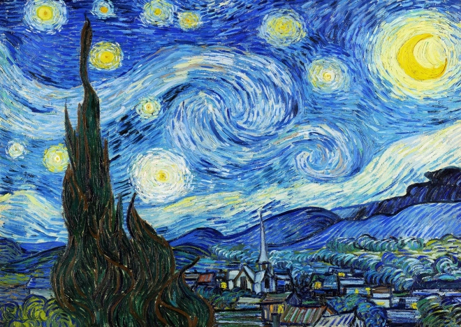 Puzzle Vincent Van Gogh: Zvjezdana noć 1000 dijelova
