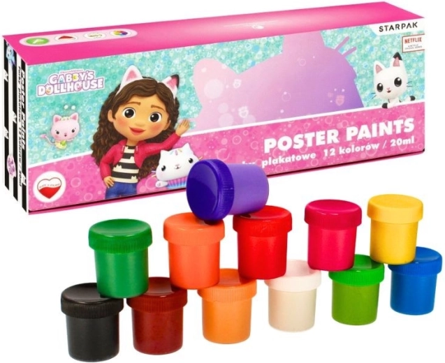 Poster paints Gabby’s Dollhouse – set of 12 colors 20 ml
