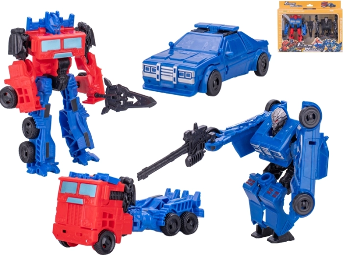 Transformirajući auto/robot 13 cm – set od 2 kom