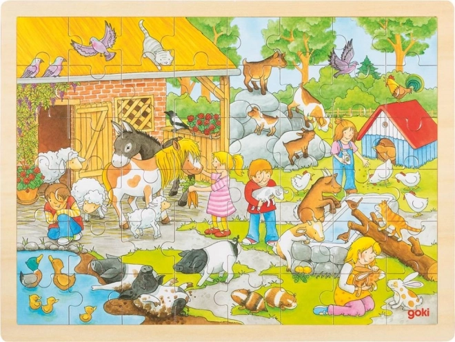 Goki drvene puzzle Dječji zoo 48 dijelova